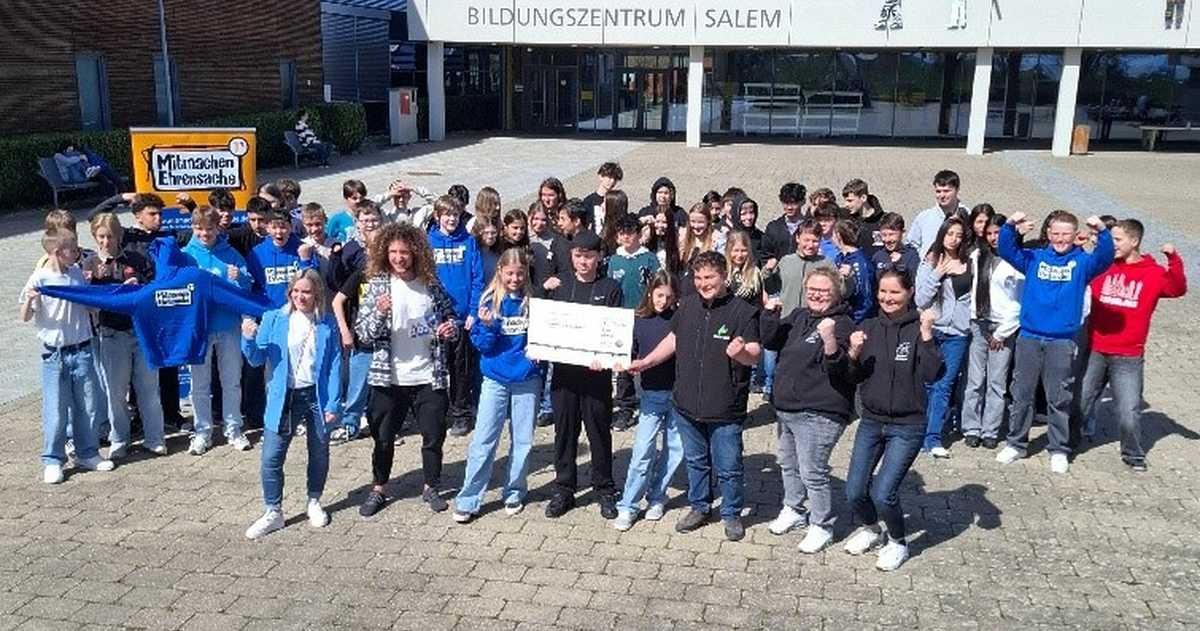 Scheckübergabe an der GMS Salem